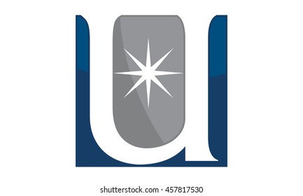 Star Swoosh Letter U