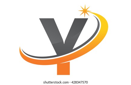 Star Swoosh Letter Y