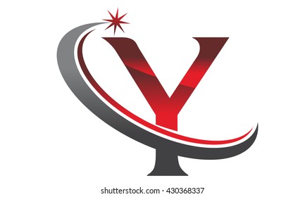 Star Swoosh Letter Y