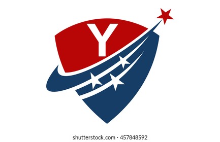 Star Swoosh Letter Y