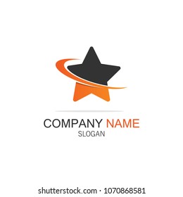 Star swoosh logo