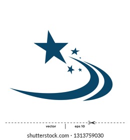 Star Swoosh Style Logo Template