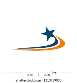 star swoosh style logo template