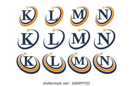 Star Swoosh Template Initial Set