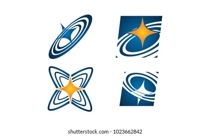 Star Swoosh Template Set
