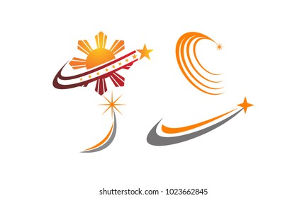 Star Swoosh Template Set