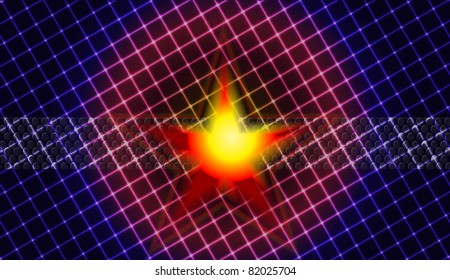 star symbol with abstract background