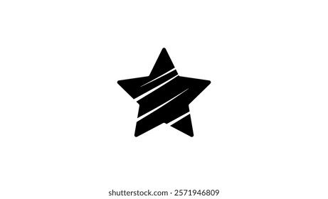 star symbol, Black Isolated Silhouette