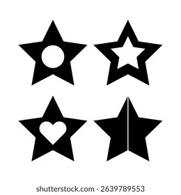 Star symbol company logo set