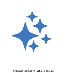 Estrella. Símbolo de decoración, premio, calidad, calificación. Icono de Vector aislado, signo, emblema, pictograma. Estilo plano para diseño, Web, logotipo o interfaz de usuario. Ilustración de icono de brillo. Parpadeo