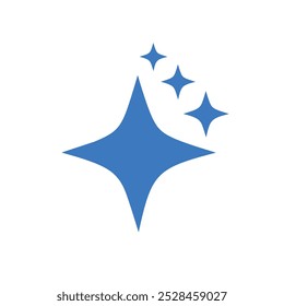 Estrella. Símbolo de decoración, premio, calidad, calificación. Icono de Vector aislado, signo, emblema, pictograma. Estilo plano para diseño, Web, logotipo o interfaz de usuario. Ilustración de icono de brillo. Parpadeo