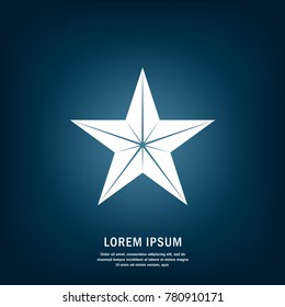 Star. Symbol of decoration, award, quality, rating. Isolated vector icon, sign, emblem, pictogram. Flat style for design, web, logo or UI. Eps10