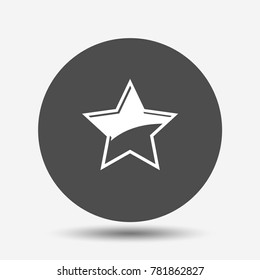 Star. Symbol of decoration, award, quality, rating. Isolated vector icon, sign, emblem, pictogram. Flat style for design, web, logo or UI. Eps10