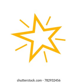 Star. Symbol of decoration, award, quality, rating. Isolated vector icon, sign, emblem, pictogram. Flat style for design, web, logo or UI. Eps10