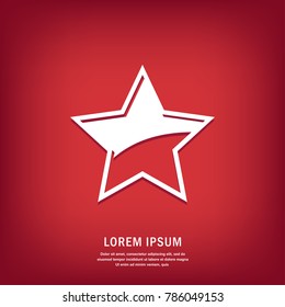 Star. Symbol of decoration, award, quality, rating. Isolated vector icon, sign, emblem, pictogram. Flat style for design, web, logo or UI. Eps10