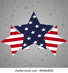 star symbol designed in the style of the flag of the United States