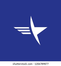 star symbol of elegance with segmented lines