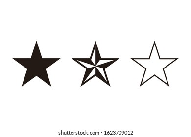 Star symbol. flat star icon vector illustration