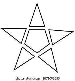 star symbol. flat star icon vector
