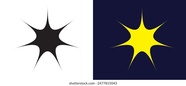 star symbol icon vector.  star symbol icon on white and blue background. vector illustration. 