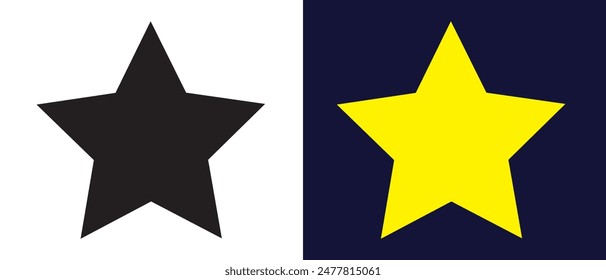 star symbol icon vector.  star symbol icon on white and blue background. vector illustration. 