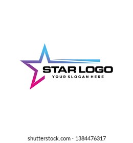 Star symbol modern logo vector