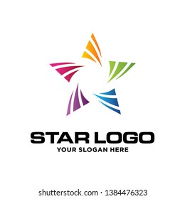 Star symbol modern logo vector