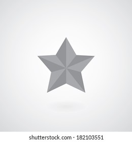 star symbol on gray background 