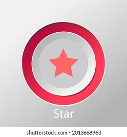 star symbol on the white background.