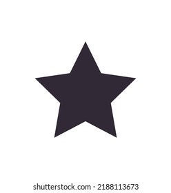Star symbol and simple style isolated star icon on white background flat vector illustration.