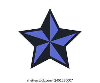 Star symbol and simple style isolated star icon on white background flat design style minimal vector illustration.