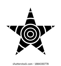 símbolo de estrella vector, icono de estrella con círculo, icono de estrella ilustración de forma.