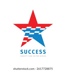 Star symbol vector logo concept illustration. Leadership creative sign. Decorative graphic design element.