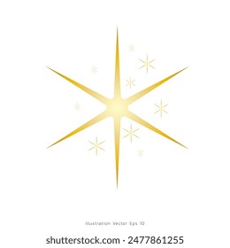 Star symbols Flat on white background, Modern design ,Vector illustration EPS 10