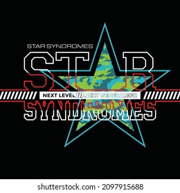 Star syndromes typography graphic design in vector illustration.tshirt,print and other uses