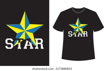 Star t shirt design vector file.