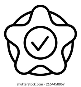 Star tactical icon outline vector. Team advantage. Game cost