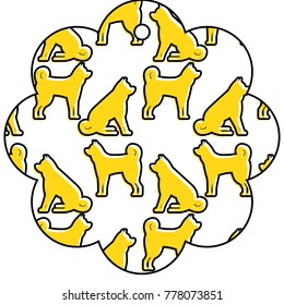 star tag japanese dog calendar pattern