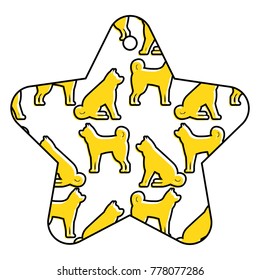 star tag japanese dog calendar pattern
