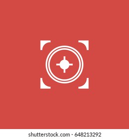 star target icon. sign design. red background