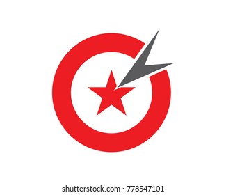 Star target logos design template