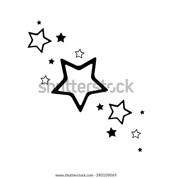 Star Tattoo Design 库存矢量图 免版税