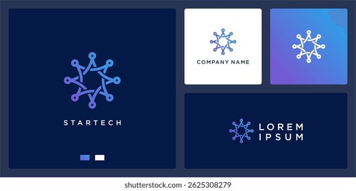 Star tech digital logo design