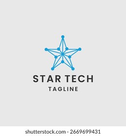 Star tech logo style icon design template vector illustration