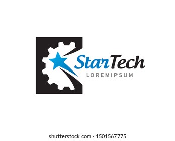 Star Tech logo symbol or icon template