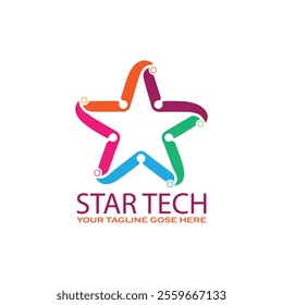 Star Tech Logo Template Design 