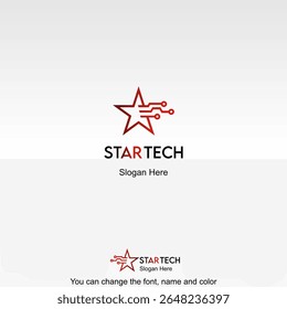Star Tech Logo Template Design Vector