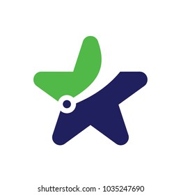 star technology concept logo design template