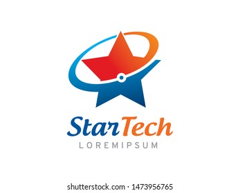 Star Technology logo symbol or icon template