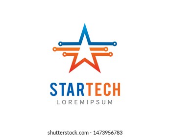 Star Technology logo symbol or icon template